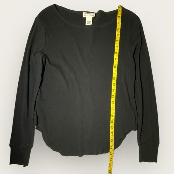 For the Republic | Long Sleeve Cotton Top | Black | Large - Picture 10 of 10